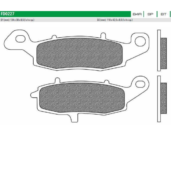 Brake pads NEWFREN FD0227BT F231 / 259