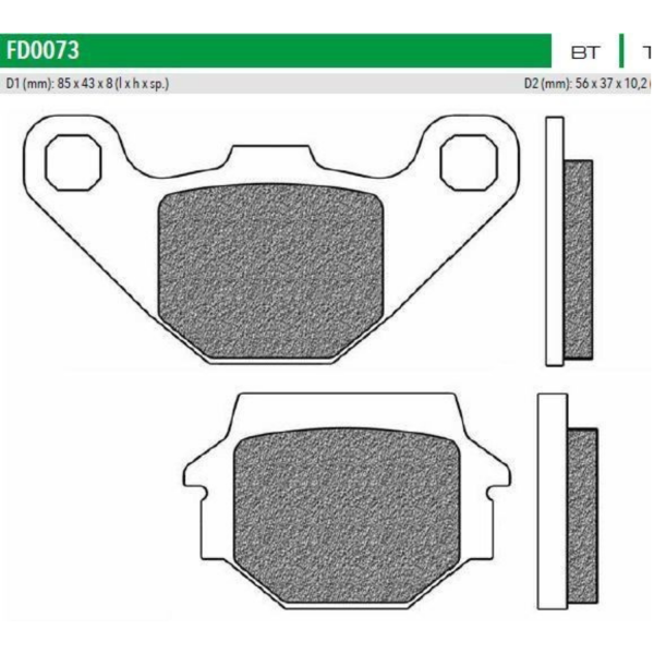 Brake pads NEWFREN FD0073BT F67