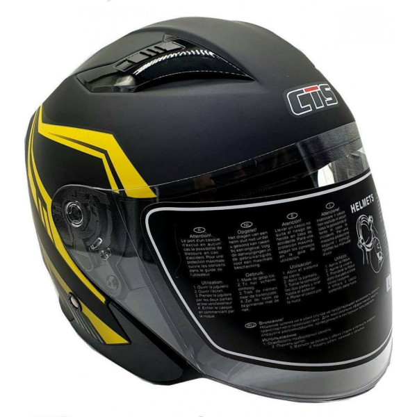 helmet Black matte with yellow graphics CITYSTAR 630