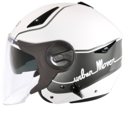 Helmet White Mat/Black ZEUS 612 AD1