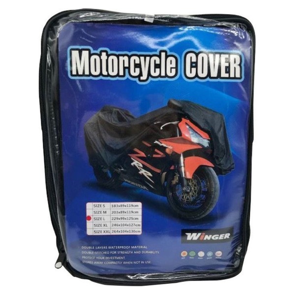Motorcycle hood waterproof Black WINGER MC1505002