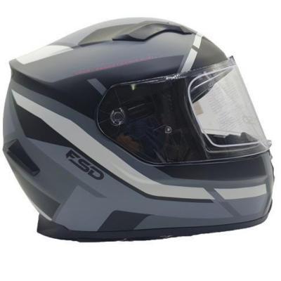 Helmet Black Matt/Grey FSD 820