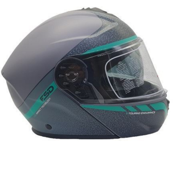 Helmet Grey Matte/Blue FSD 917