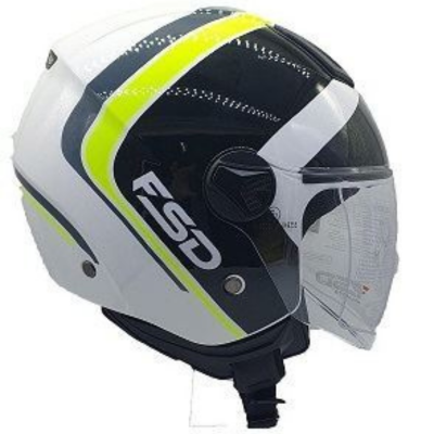 Helmet White/Black Yellow FSD DOUBLE 700