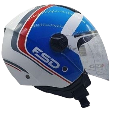 Helmet White/Cranberry blue FSD DOUBLE 700