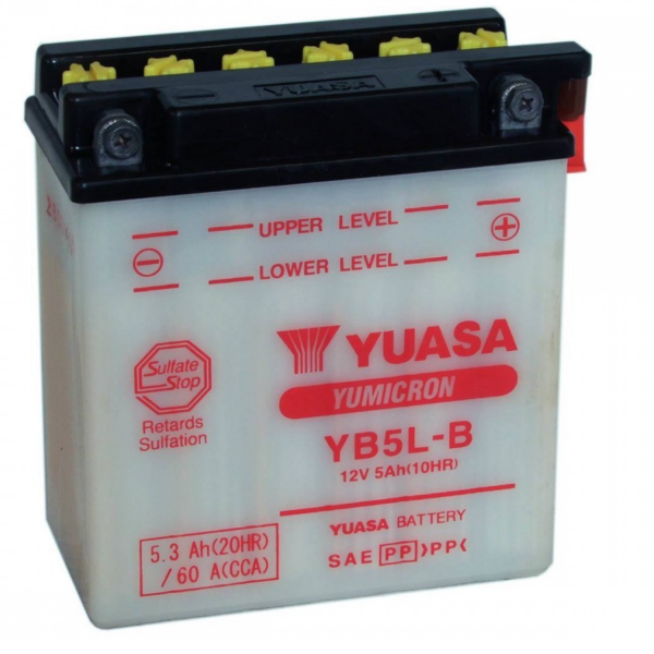 Battery with liquids YUASA YB5L-B