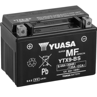 Battery with liquids YUASA YTX9-BS