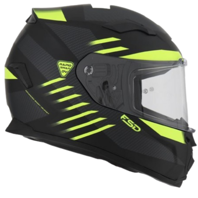Helmet Black/Matt Yellow Alien Titanio FSD 820
