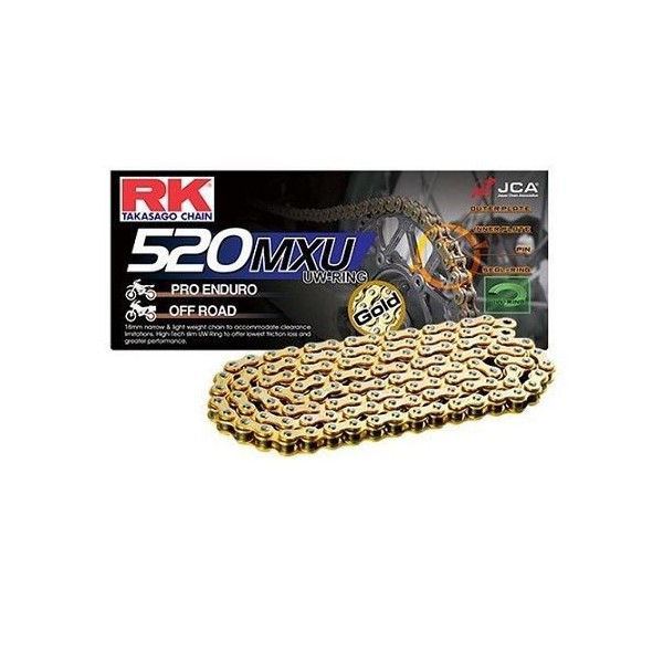 CHAIN 520MXU 120L GB GOLD RK JAP