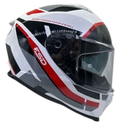 Helmet White/Grey Red FSD 865