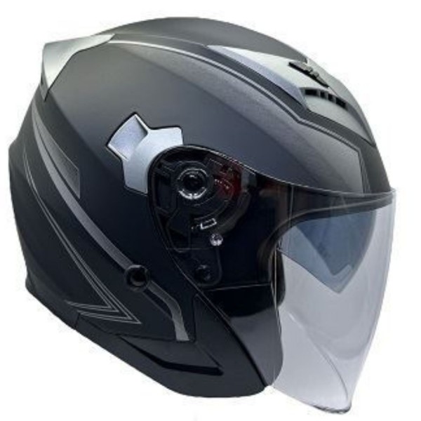 Helmet Black Matt/Silver FSD 627