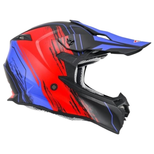 Helmet Black Mate/Red Blue FSD 617