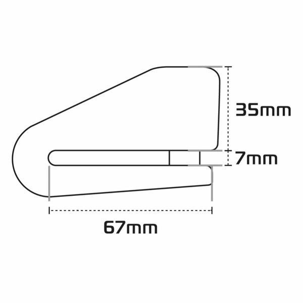 ΚΛΕΙΔΑΡΙΑ ΔΙΣΚ ΜΕ ΣΥΝΑΓΕΡΜΟ Alpha XA14 Alarm Disc Lock Yellow/Black LK217 OXFORD