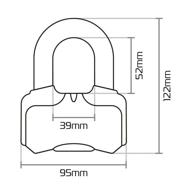 ΚΛΕΙΔΑΡΙΑ ΔΙΣΚ ΛΟΥΚ Nemesis 16mm Disc Lock Yellow LK471 OXFORD