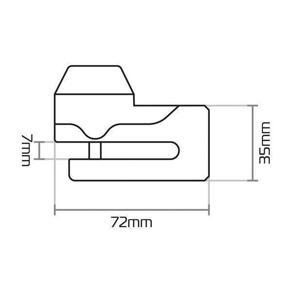 ΚΛΕΙΔΑΡΙΑ ΔΙΣΚΟΦΡΕΝΟΥ 5,5MM T Mini T Disk Lock Yellow LK291 OXFORD