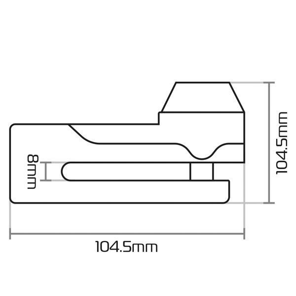 ΚΛΕΙΔΑΡΙΑ ΔΙΣΚΟΦΡΕΝΟΥ 10MM Τ ΜΕ ΤΣΑΝΤΑΚΙ Titan 10mm Pin Disc Lock Yellow incl. Pouch LK486 OXFORD