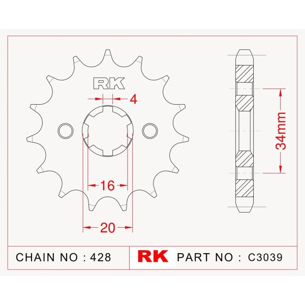 GEAR GEAR C3039 15D 1263 RK