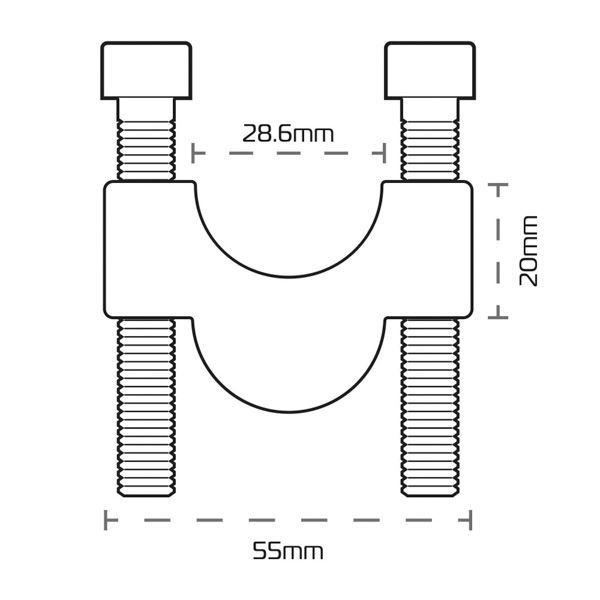 ΚΑΒΑΛΕΤΟ ΤΙΜΟΝΙΟΥ ΑΝΥΨΩΣΗΣ Handlebar Risers 20 OX614 OXFORD