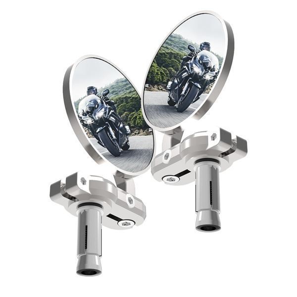 ΚΑΘΡΕΠΤΕΣ ΑΝΤΙΒΑΡΟΥ BarEnd Mirrors - Silver ΖΕΥΓ OX578 OXFORD (OX121)