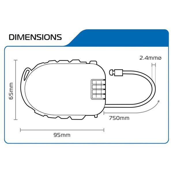 ΚΛΕΙΔΑΡΙΑ ΚΡΑΝΟΥΣ ΚΑΙ ΠΟΔΗΛ ΜΕ ΣΥΝΔΙΑΣΜΟ Retractable Combination Cable Lock 75cm Black LK100 OXFORD