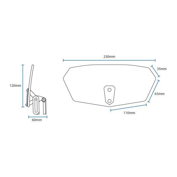 ΠΑΡΜΠΡΙΖ Windshield - Clear 260 x 125mm OX846 OXFORD