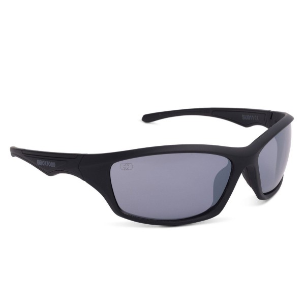 ΓΥΑΛΙΑ ΗΛΙΟΥ Camino Black Frame Silver Mirror Lens Sunglasses SU011 OXFORD