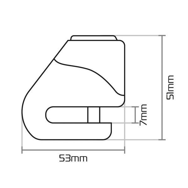 ΚΛΕΙΔΑΡΙΑ ΔΙΣΚΟΦΡΕΝΟΥ Beast Disc Lock Black / Yellow 80mm x 86mm LK121 OXFORD