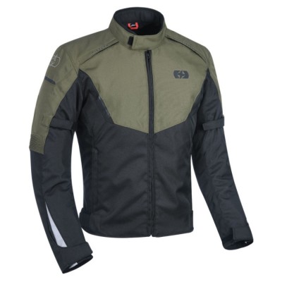Mens Motorcycle Jacket Oxford Delta 1.0 Black/Green